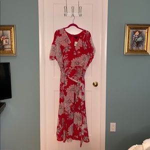 Lane Bryant red floral dress. 
Size 22